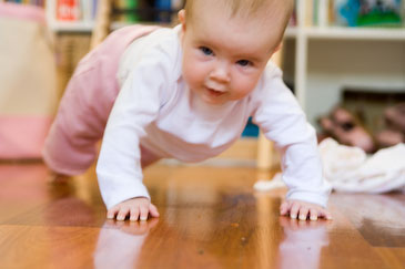 Grace, almost crawling
